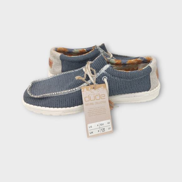 New With Tags Mens Hey Dude Wally Eco Sox Aegean Blue & Tan Size 9 - Picture 6 of 10